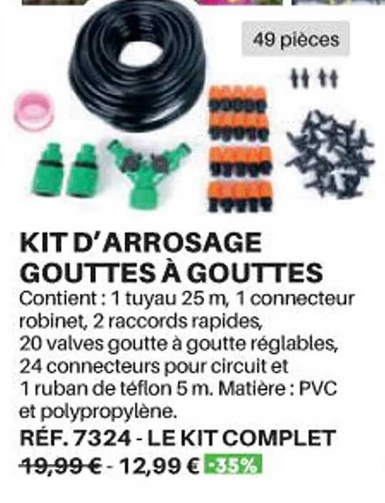 kit d'arrosage gouttes à gouttes