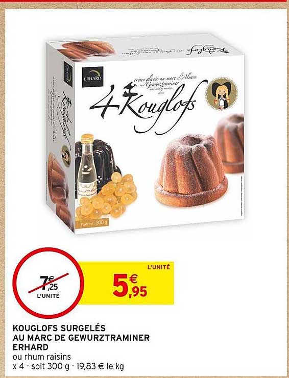 Kouglofs Surgelés Au Marc De Gewurztraminer Erhard