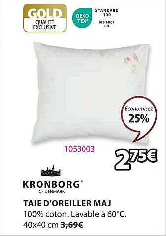 kronborg taie d'oreiller maj