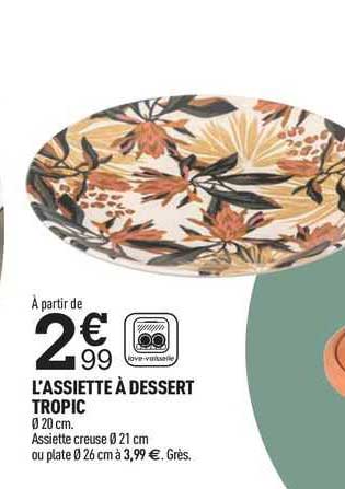 l'assiette à dessert tropic