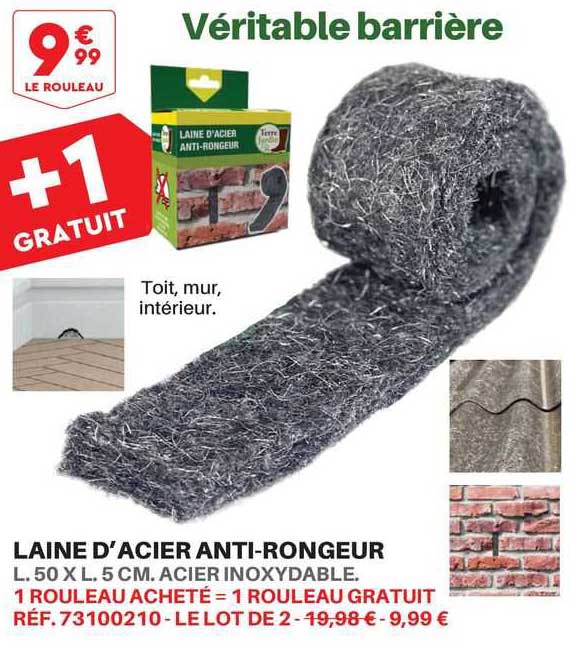laien d'acier anti-rongeur