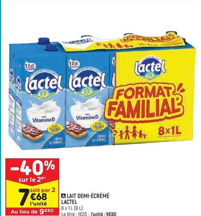 lait demi-écrémé lactel