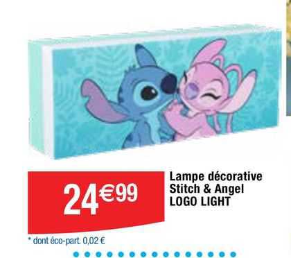 lampe décorative stitch & angel logo light