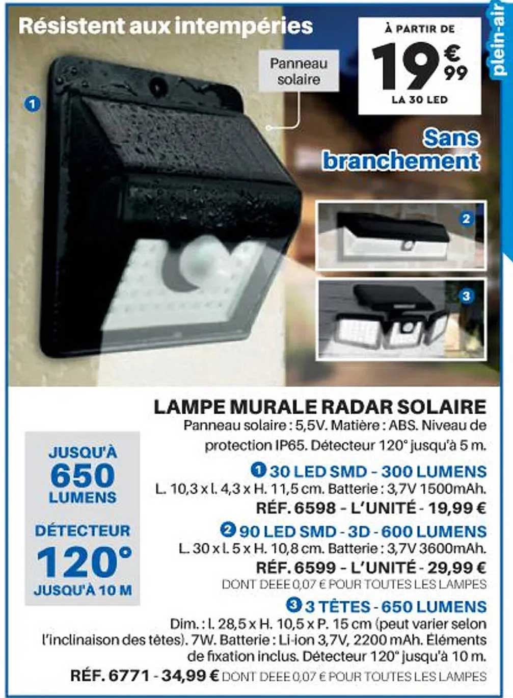 lampe murale radar solaire