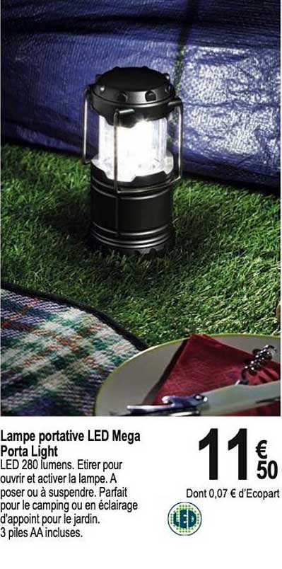 lampe portative led méga porta light