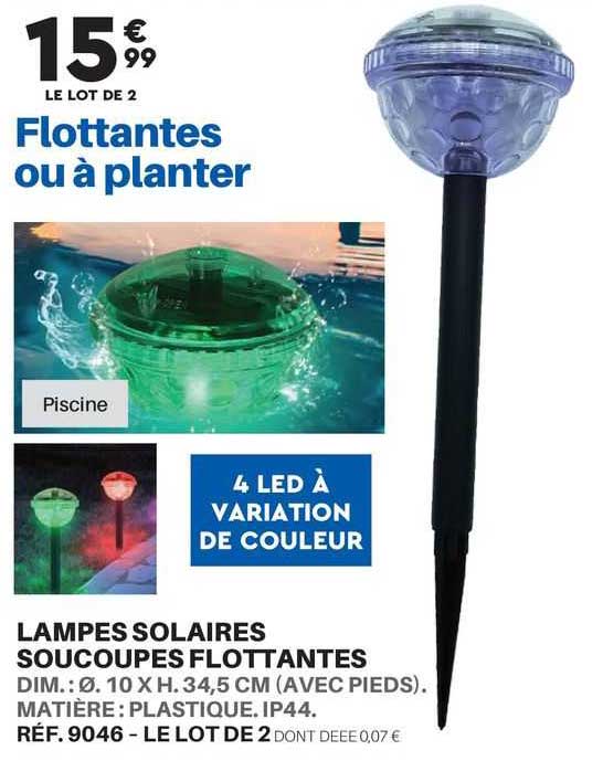 lampes solaires soucoupes flottantes