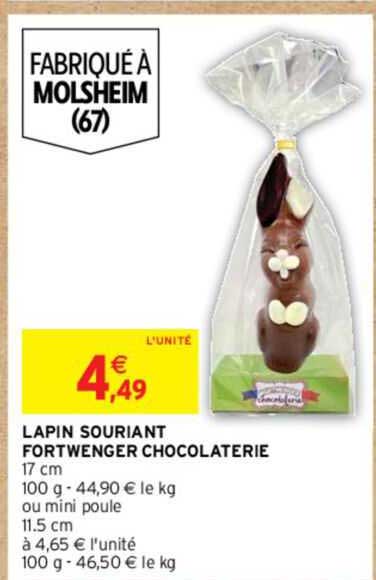 Lapin Souriant Fortwenger Chocolaterie