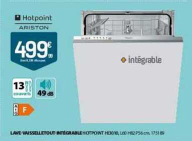 lave-vaisselle tout-intégrable hotpoint