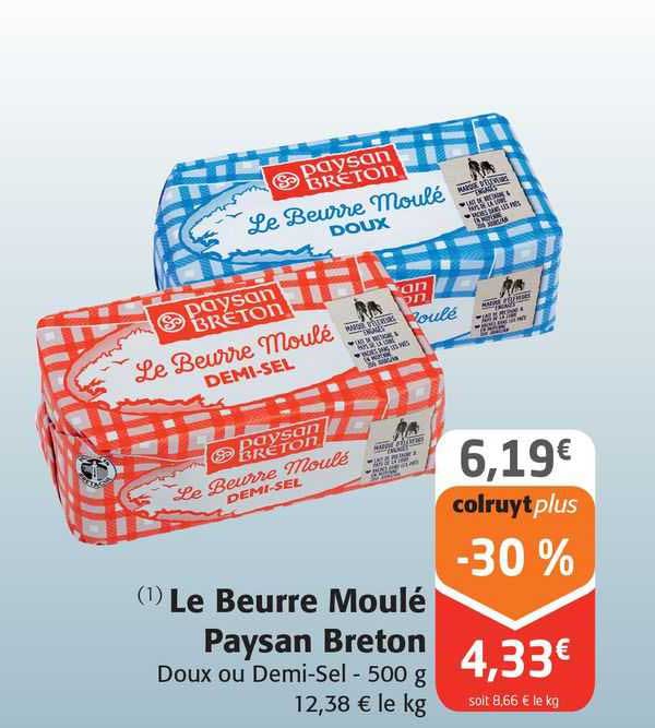 le beurre moulé paysan breton