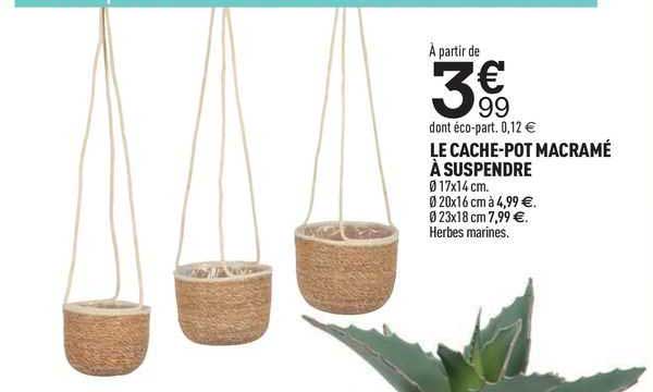 le cache-pot macramé à suspendre