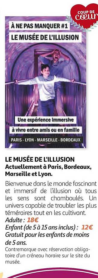 le musée d'illusion actuellement à paris, bordeaux, marseille et lyon