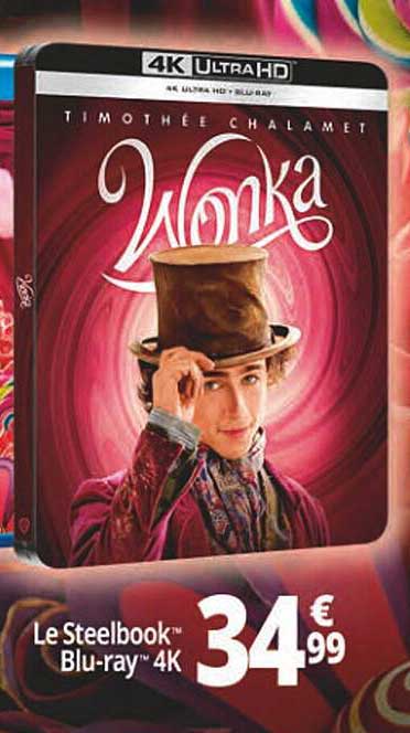 le steelbook blu-ray 4k wonka