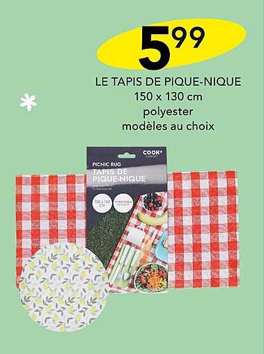 le tapis de pique-nique 150 x 130 cm