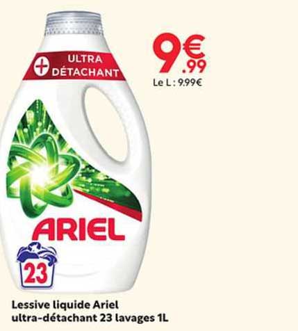 lessive liquide ariel ultra-détachant 23 lavages