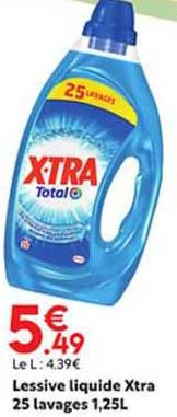 lessive liquide xtra 25 lavages