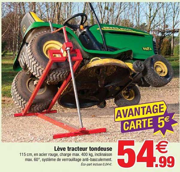 lève tracteur tondeuse