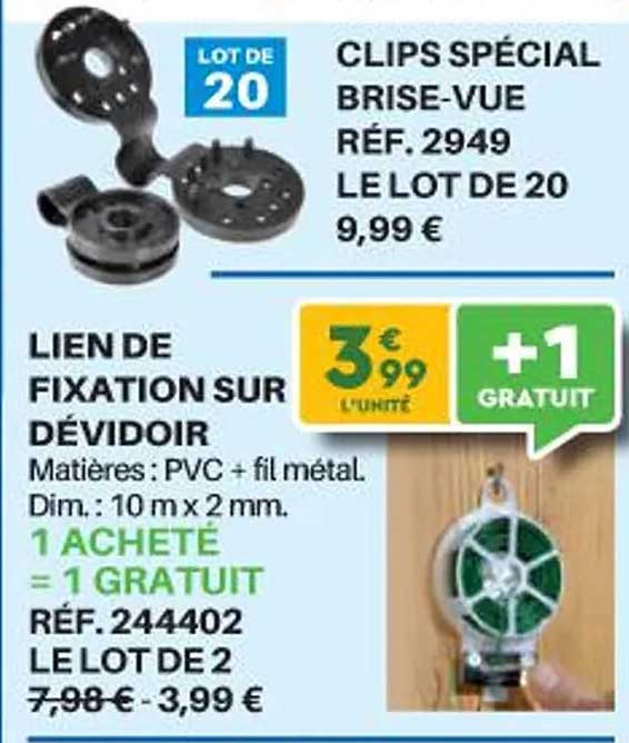 lien de fixation sur dévidoir