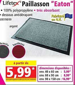 lifetex paillasson "eaton"