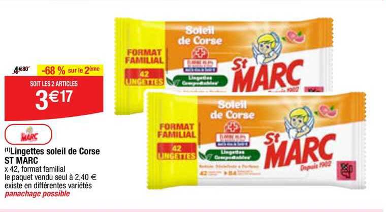 lingettes soleil de corse st marc