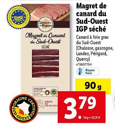 magret de canard du sud-ouest igp séché saveurs de nos régions