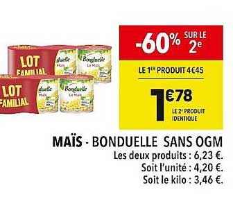 maïs - bonduelle sans ogm