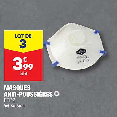 masques anti-poussières