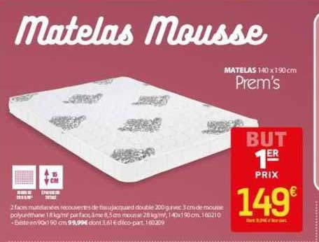 matelas 140 x 190 cm prem's
