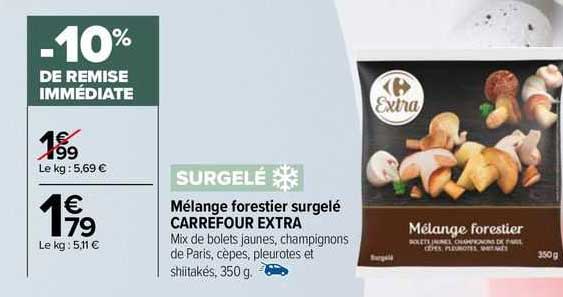 mélange forestier surgelé carrefour extra