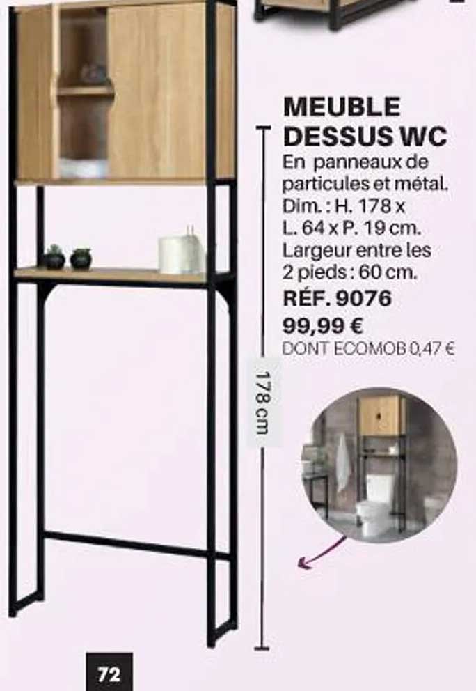 meuble dessus wc