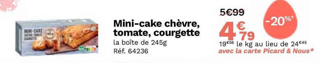 Mini-cake Chèvre Tomate Courgette