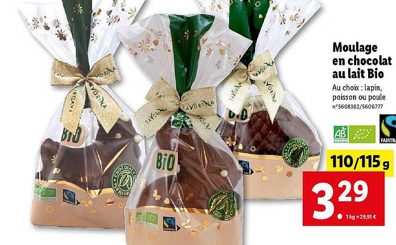 Moulage En Chocolat Au Lait Bio