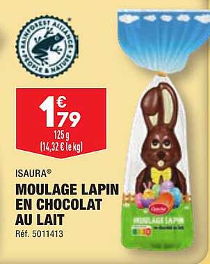 Moulage Lapin En Chocolat Au Lait Isaura