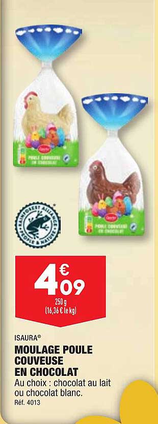 moulage poule couveuse en chocolat isaura