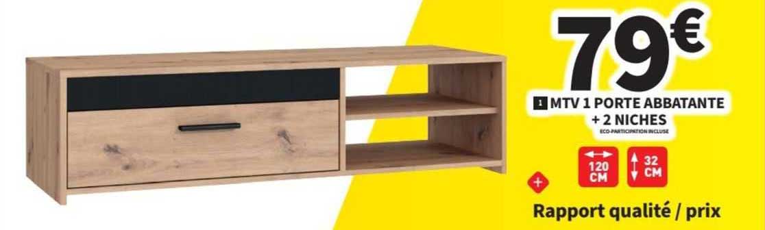 mtv 1 portes abattante + 2 niches