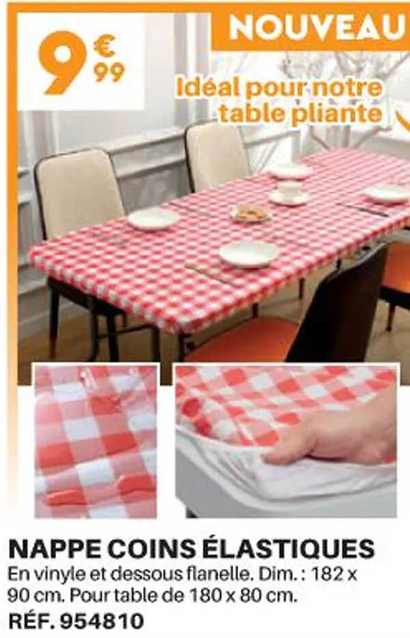 Nappe Coins élastiques