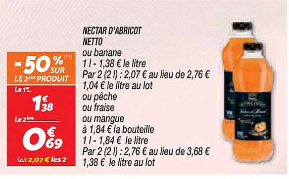 nectar d'abricot netto