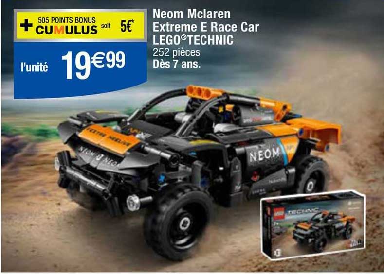 neom mclaren extreme e race car lego technic