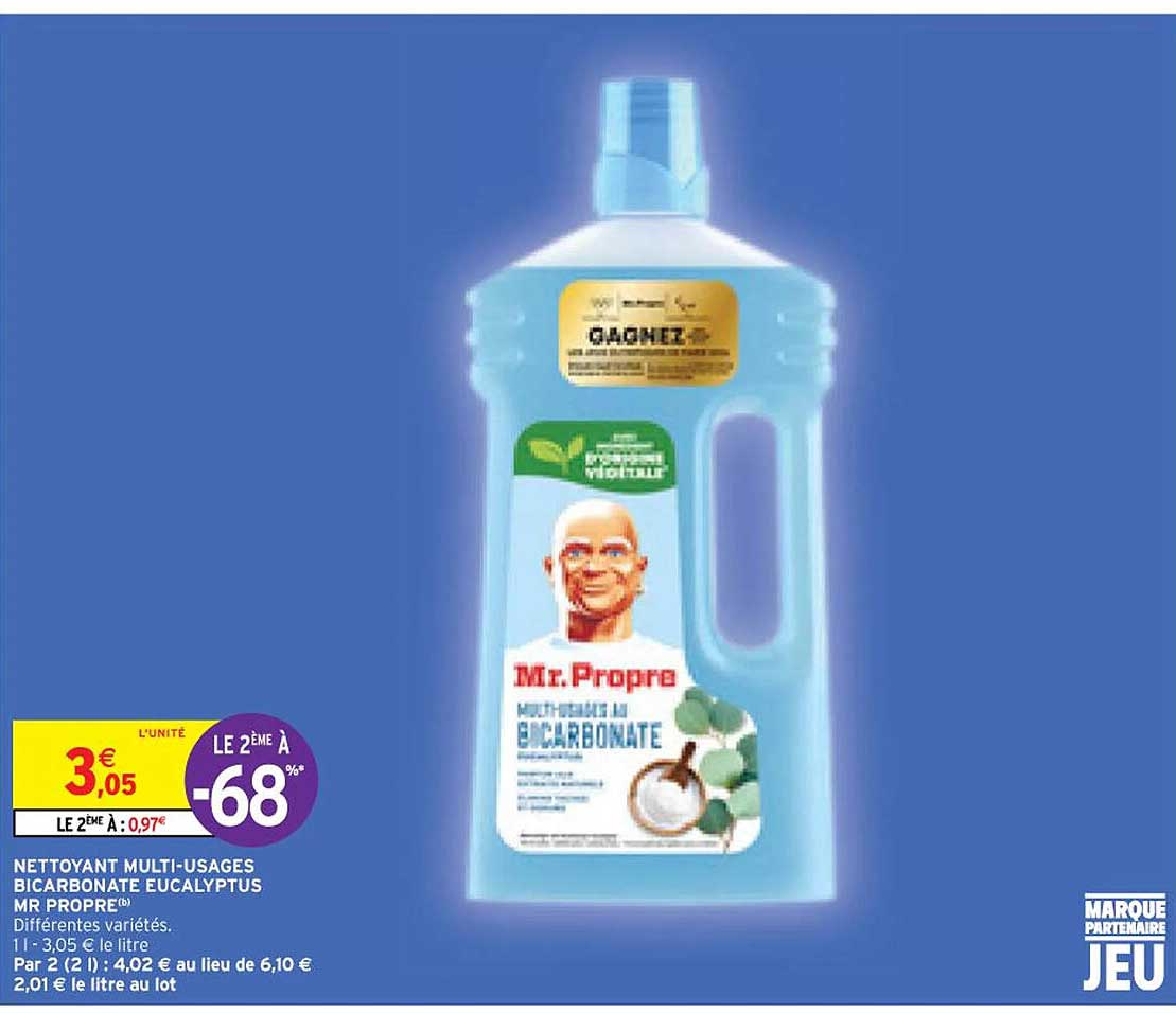 nettoyant multi-usages bicarbonate eucalyptus mr propre