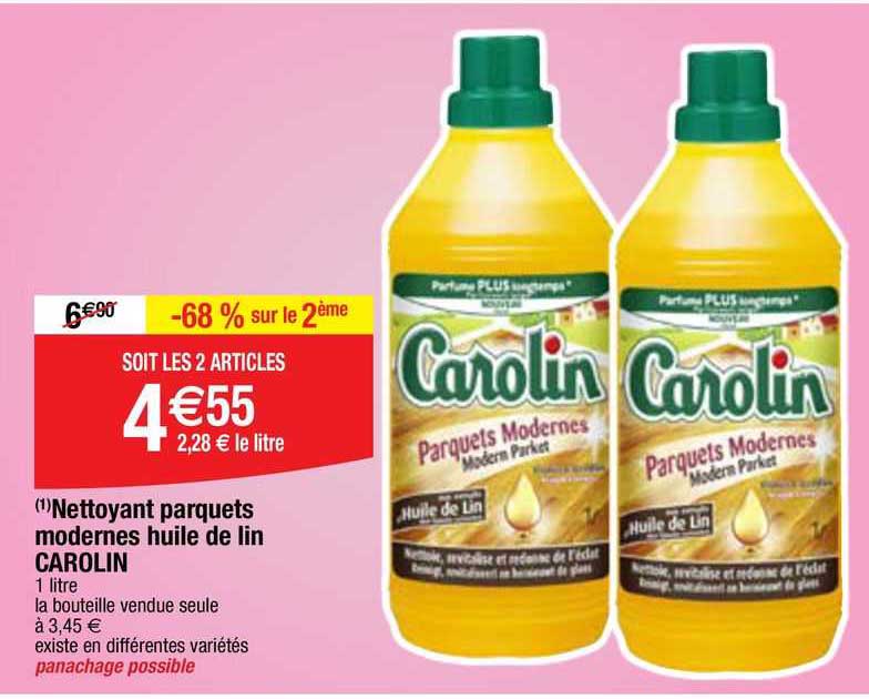 nettoyant parquets modernes huile de lin carolin
