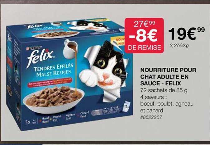 nourriture pour chat adulte en sauce - felix