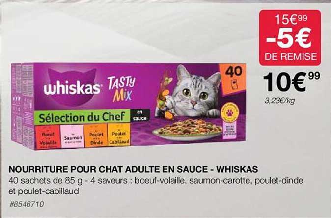 nourriture pour chat adulte en sauce - whiskas