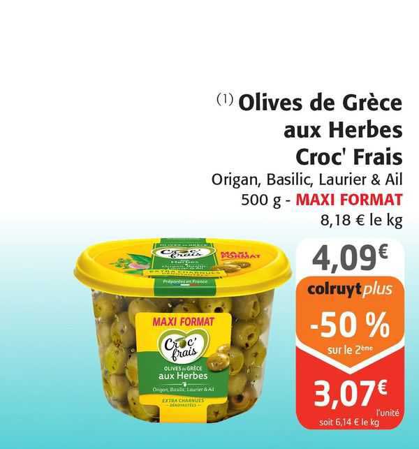 olives de grèce aux herbes croc' frais
