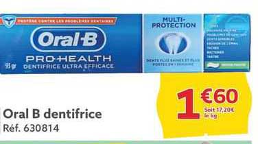 oral b dentifrice