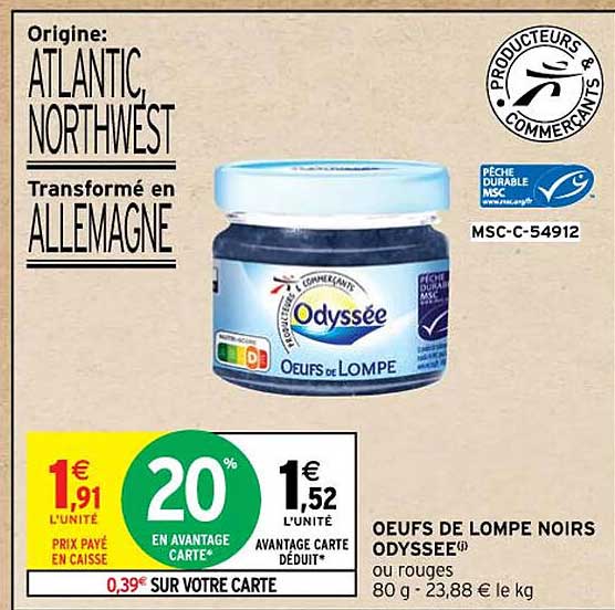 œufs de lompe noirs odyssée