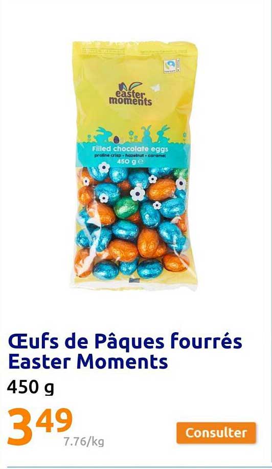 œufs de pâques fourrés easter moments