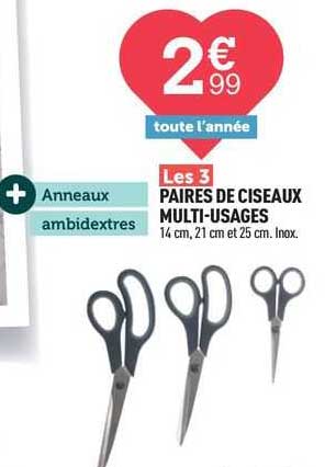 paires de ciseaux multi-usages