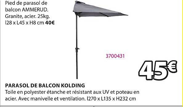 Parasol De Balcon Kolding