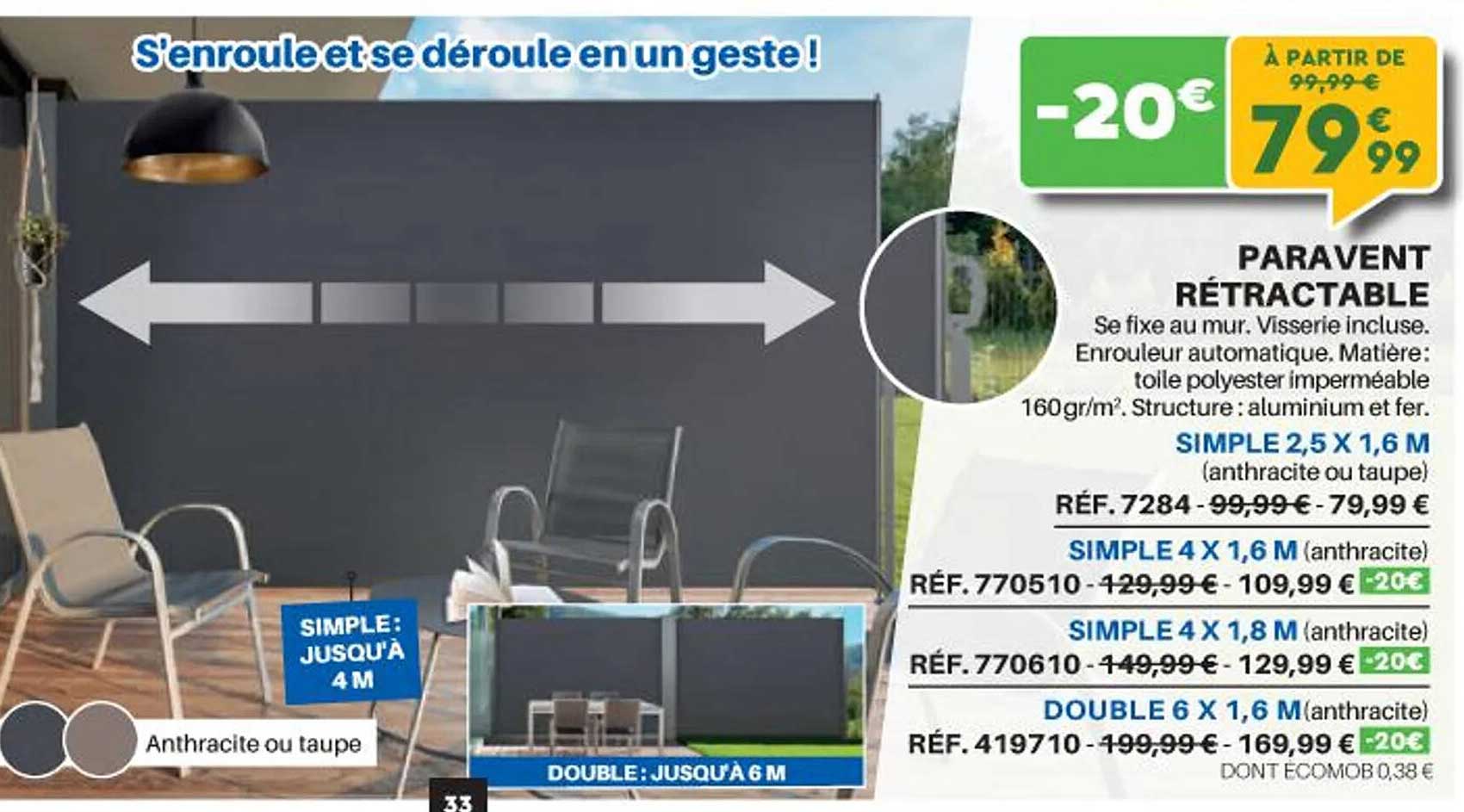 Paravent Rétractable