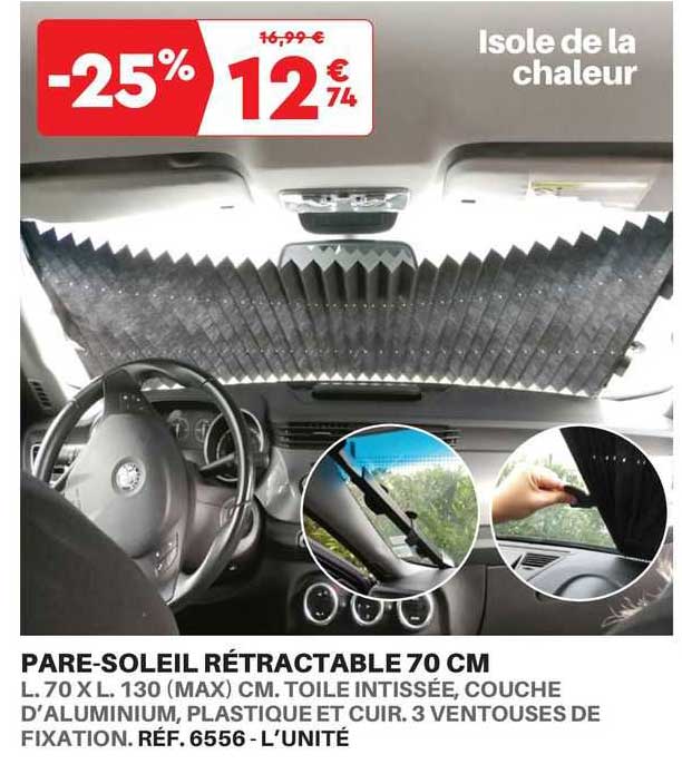 pare-soleil rétractable 70 cm