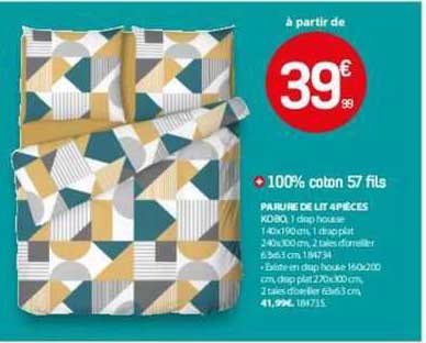 Parure De Lit 4 Pièces Kobo